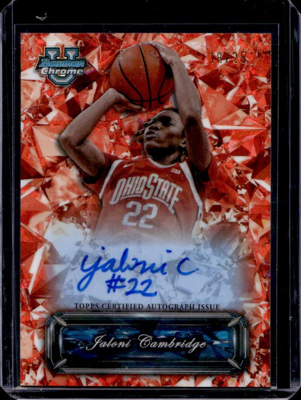 2024 Bowman Chrome University Sapphire Edition #SSA-JC Sapphire Selections Autographs - Orange Refractor /25