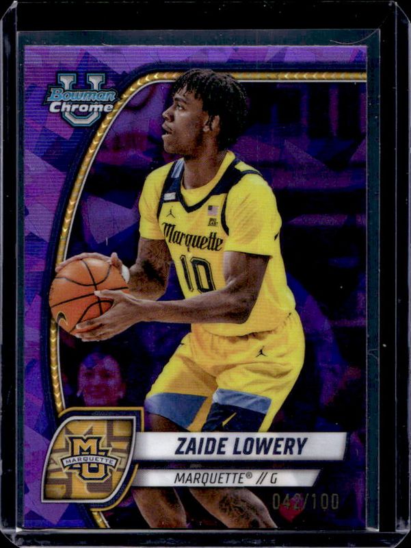 2024 Bowman Chrome University Sapphire Edition #90 Purple Refractor /100