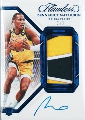 2022 Flawless #VPA-BNM Vertical Patch Autographs - Blue /3