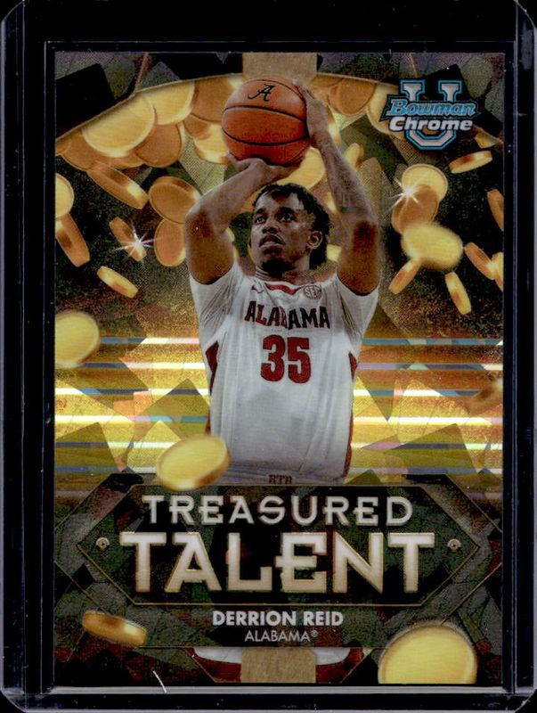 Derrion Reid 2024 Bowman Chrome University Sapphire Edition #TT-6 Treasured Talent RAW