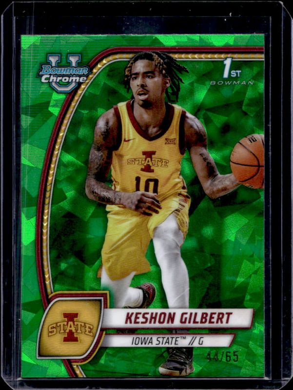 2024 Bowman Chrome University Sapphire Edition #45 Green Refractor /65