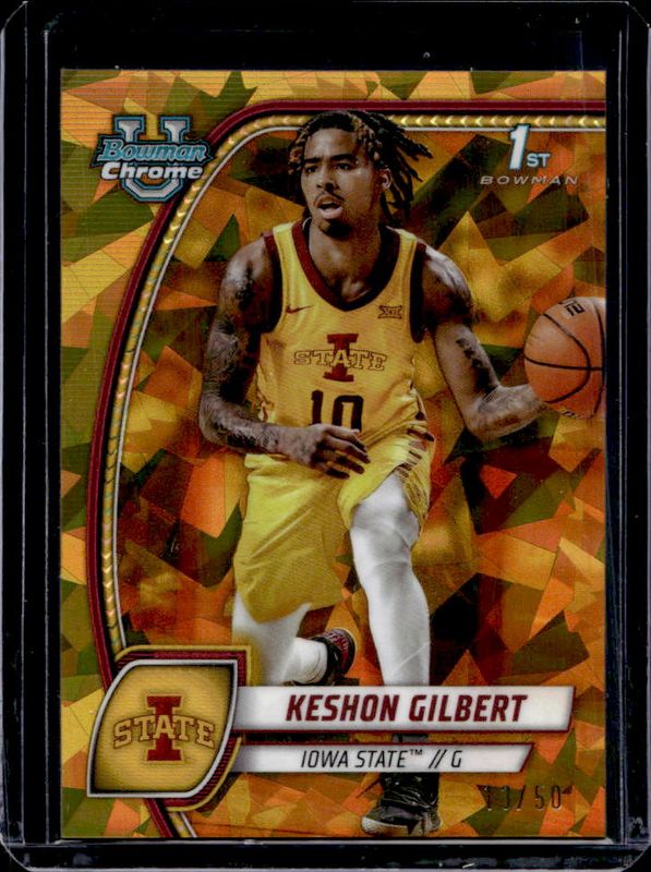 2024 Bowman Chrome University Sapphire Edition #45 Gold Refractor /50