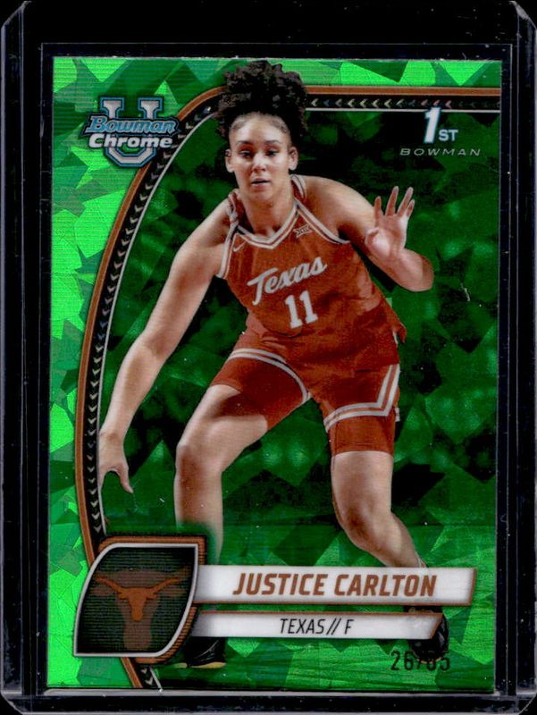 2024 Bowman Chrome University Sapphire Edition #38 Green Refractor /65