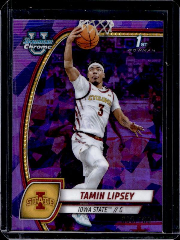 2024 Bowman Chrome University Sapphire Edition #66 Purple Refractor /100