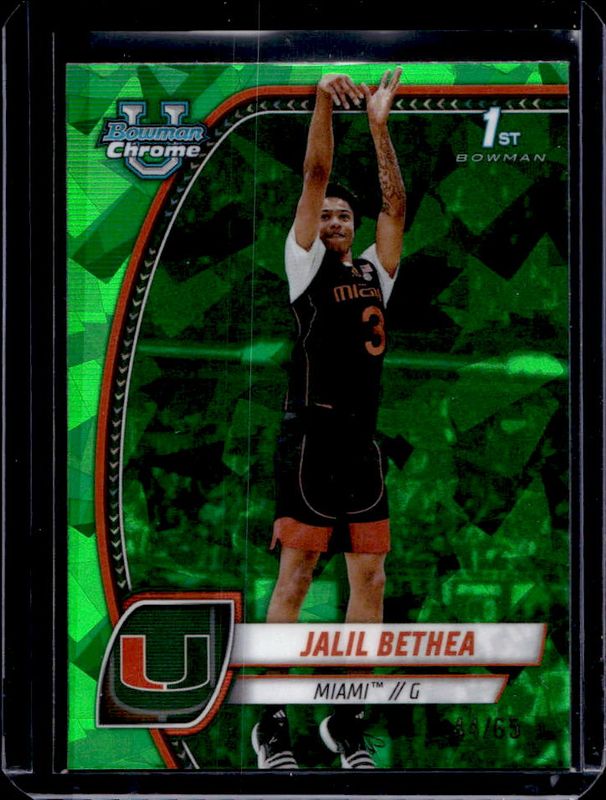 2024 Bowman Chrome University Sapphire Edition #28 Green Refractor /65