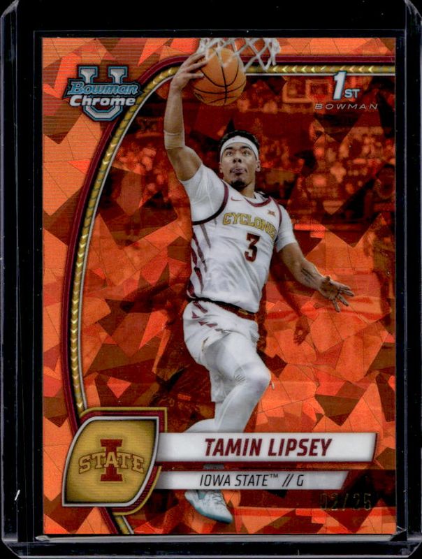 2024 Bowman Chrome University Sapphire Edition #66 Orange Refractor /25