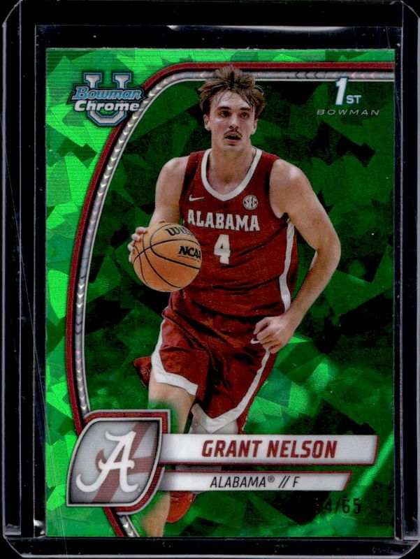 2024 Bowman Chrome University Sapphire Edition #25 Green Refractor /65