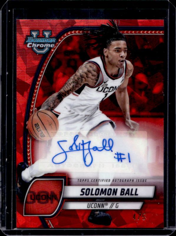 2024 Bowman Chrome University Sapphire Edition #87 Prospect Autographs - Red Refractor /5