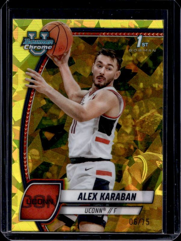 2024 Bowman Chrome University Sapphire Edition #100 Yellow Refractor /75