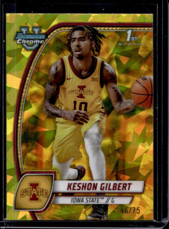 2024 Bowman Chrome University Sapphire Edition #45 Yellow Refractor /75