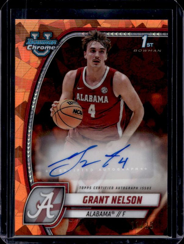 2024 Bowman Chrome University Sapphire Edition #25 Prospect Autographs - Orange Refractor /25