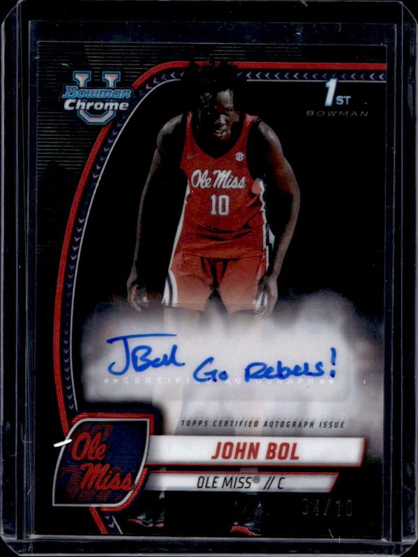 2024 Bowman Chrome University Sapphire Edition #31 Prospect Autographs - Black Refractor /10