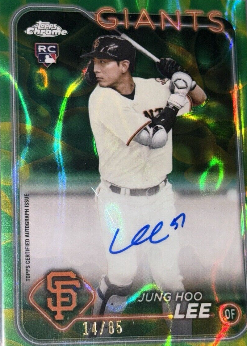 Jung Hoo Lee 2024 Topps Chrome Update #RA-JHL Autographs - Green
