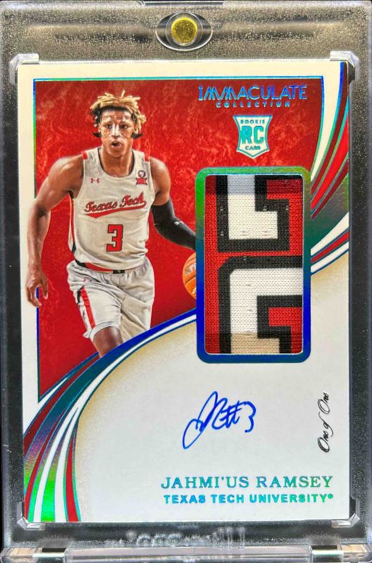 Jahmi'us Ramsey 2020 Immaculate Collegiate #45 Platinum /1 Rookie RAW