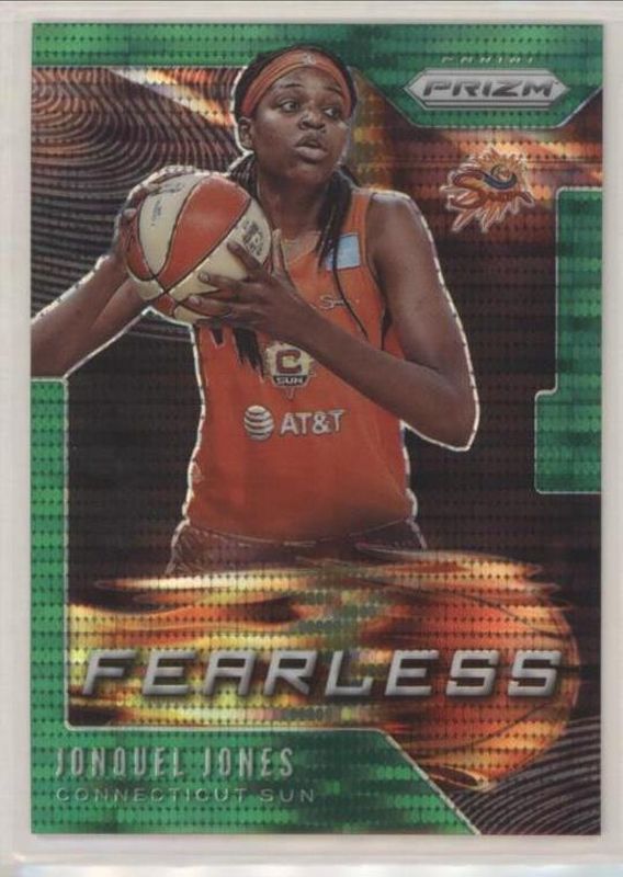 Jonquel Jones 2020 Prizm WNBA #8 Fearless - Green Pulsar /25 RAW
