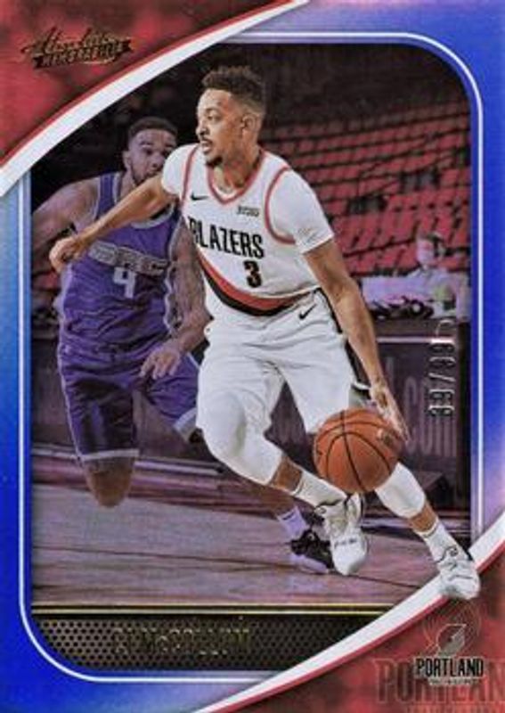 CJ McCollum 2020 Absolute Memorabilia #83 Blue /99 RAW