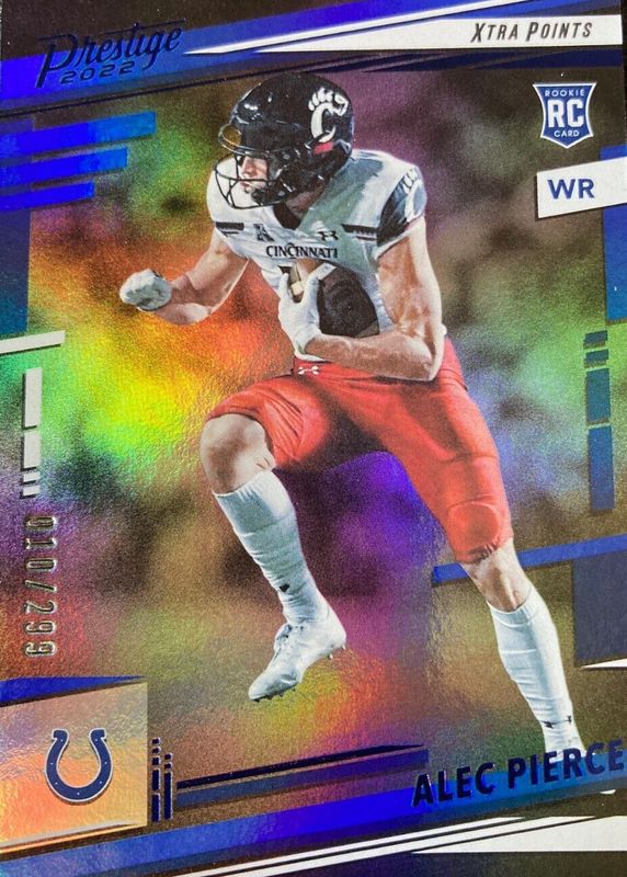 Alec Pierce 2022 Prestige #376 Xtra Points Premium Blue /299 Rookie RAW