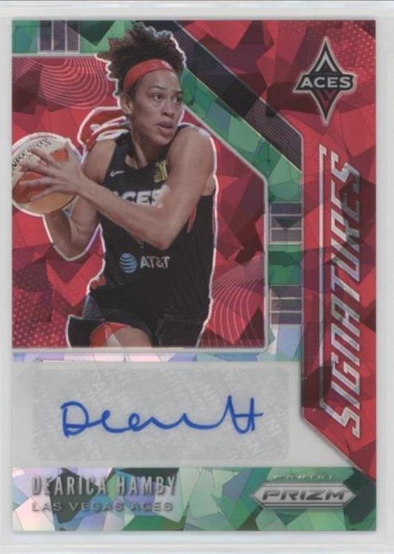 Dearica Hamby 2020 Prizm WNBA #SG-DHM Signatures - Green Ice RAW
