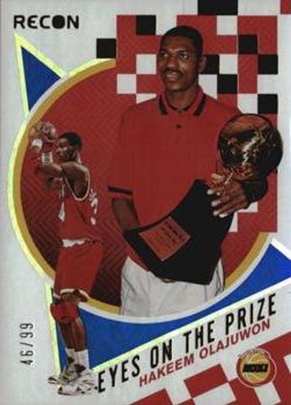 Hakeem Olajuwon 2020 Recon #17 Eyes on the Prize - Blue /99 RAW