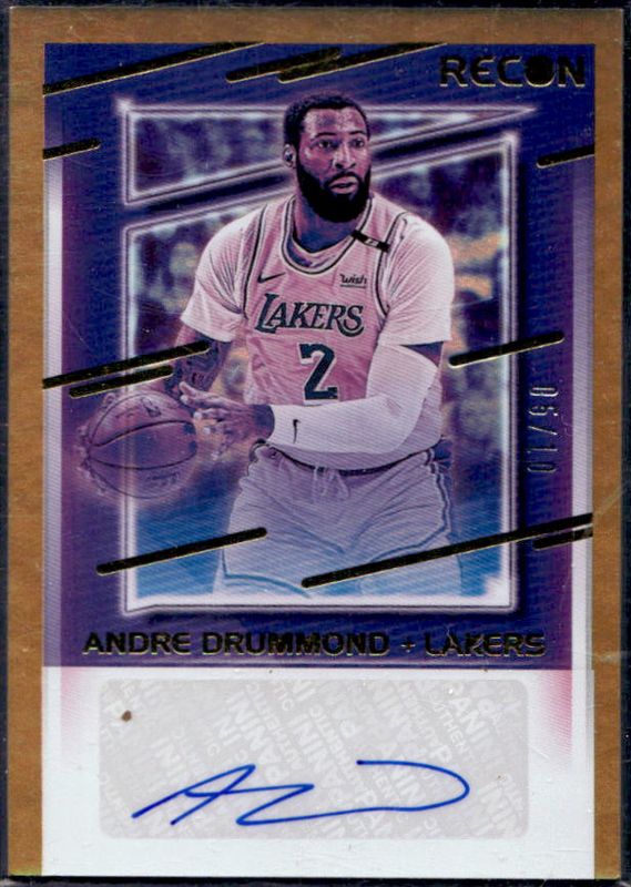 Andre Drummond 2020 Recon #RS-ADR Recon Signatures - Gold /10 RAW