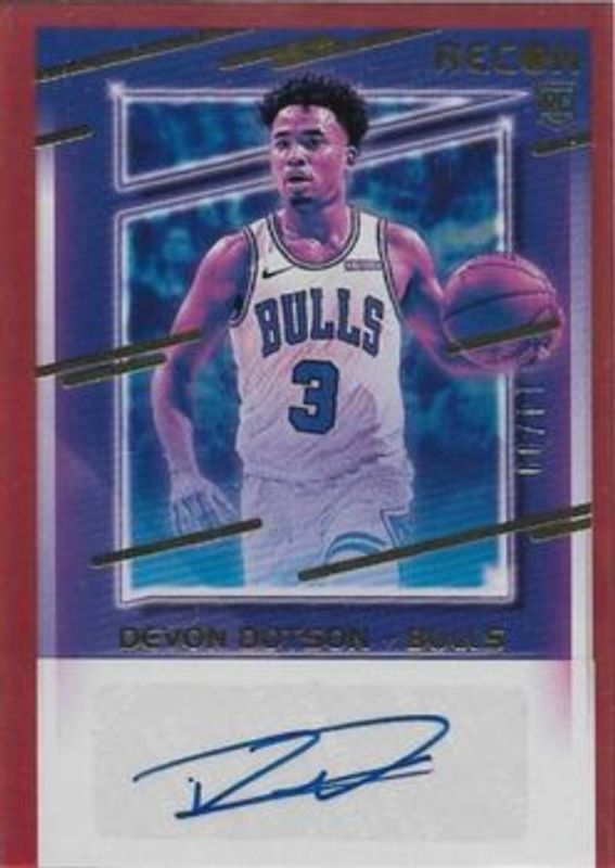 Devon Dotson 2020 Recon #RRS-DDO Rookie Recon Signatures - Red /49 RAW