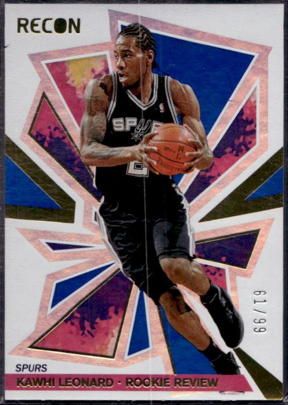 Kawhi Leonard 2020 Recon #12 Rookie Review - Blue /99 RAW