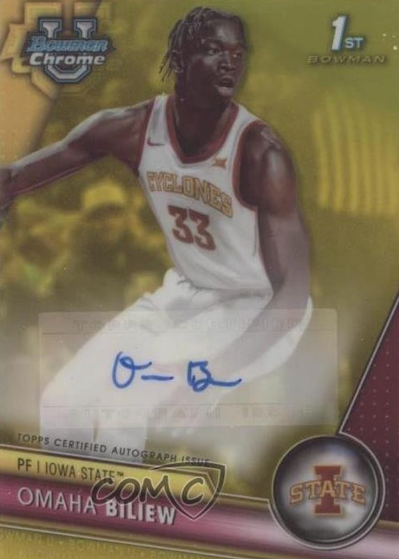 2023 Bowman Chrome University #BCPA-OBI Prospect Auto - Yellow Refractor /75 (1st)