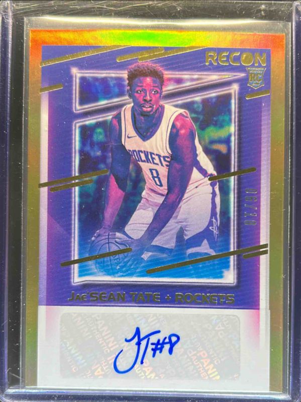 Jae'Sean Tate 2020 Recon #RRS-JAE Rookie Recon Signatures - Gold /10 RAW
