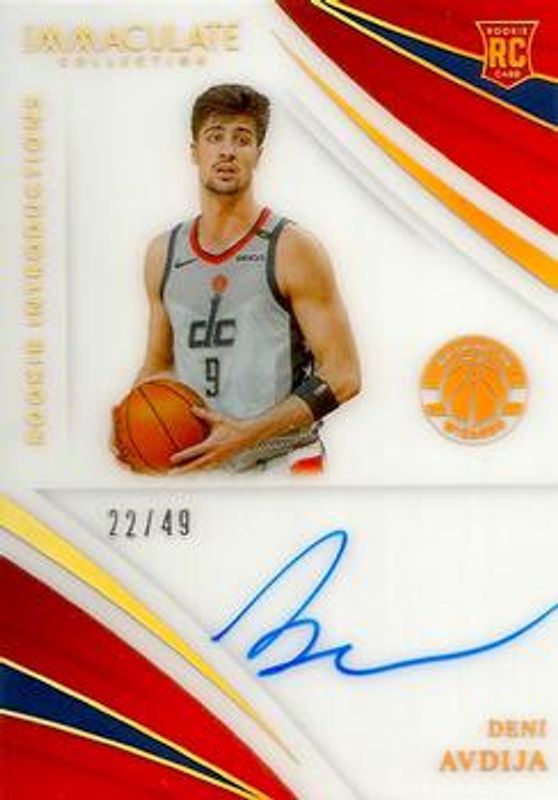 Deni Avdija 2020 Immaculate #RI-DAV Immaculate Rookie Introductions /49 RAW