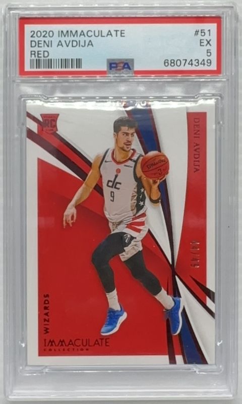 Deni Avdija 2020 Immaculate #51 Red /49 Rookie RAW