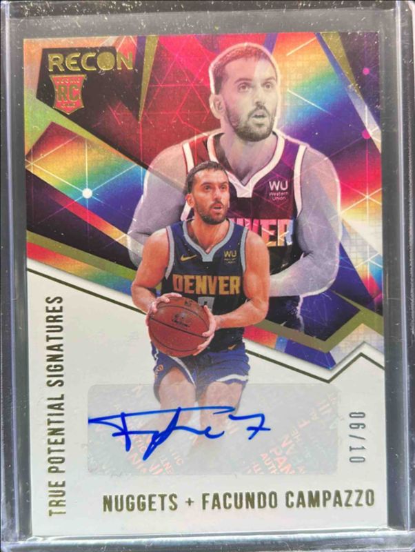 Facundo Campazzo 2020 Recon #TPS-FZC True Potential Signatures - Gold /10 Rookie RAW