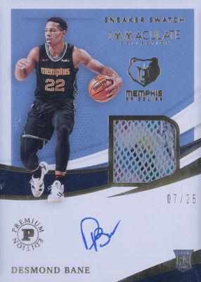 2020 Immaculate #RSS-DBN Rookie Sneaker Swatch Signatures Premium /25