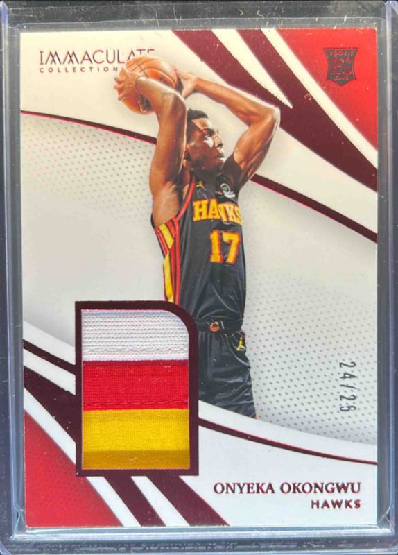 Onyeka Okongwu 2020 Immaculate #RRJ-OYO Remarkable Rookie Jerseys - Red /25 RAW