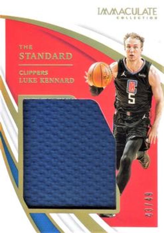 Luke Kennard 2020 Immaculate #ST-LKN The Standard /49 RAW