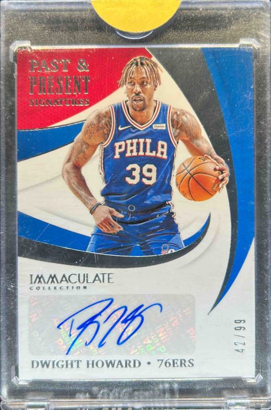 Dwight Howard 2020 Immaculate #PPS-DWH Past & Present Signatures /49 RAW