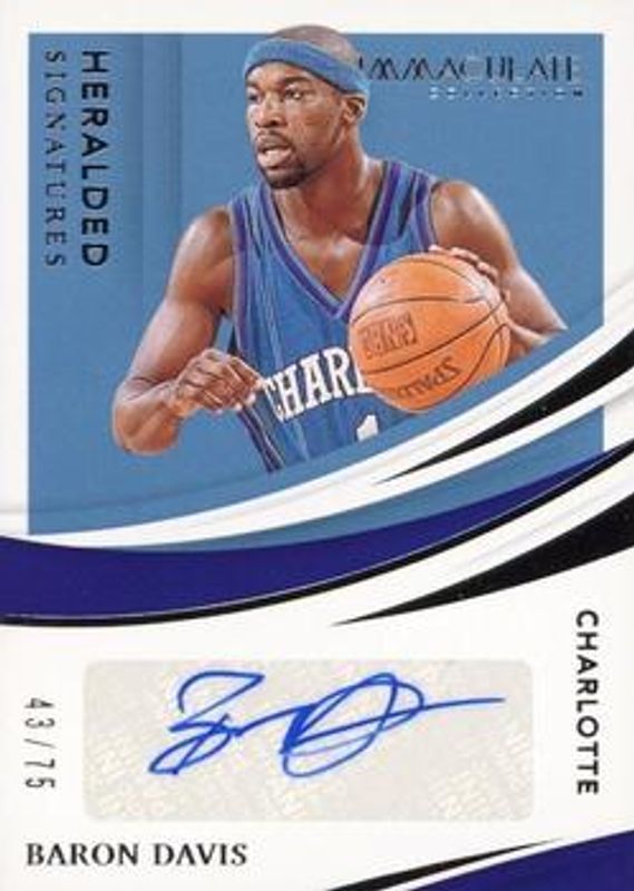2020 Immaculate #HS-BDV Heralded Signatures /75