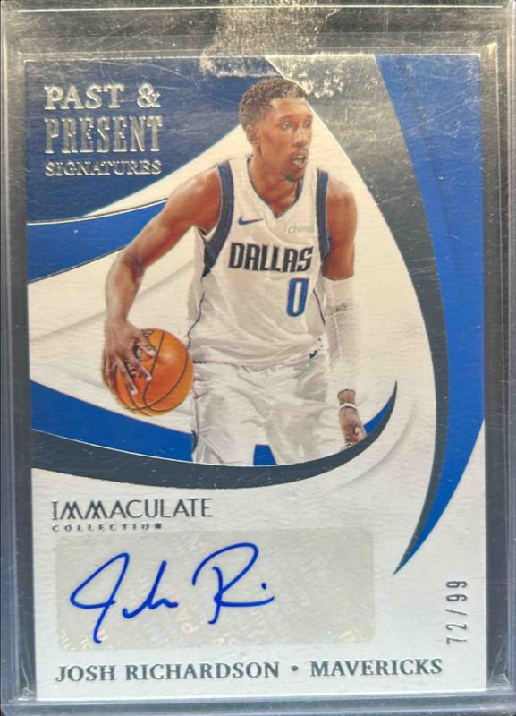 Josh Richardson 2020 Immaculate #PPS-JRI Past & Present Signatures /49 RAW