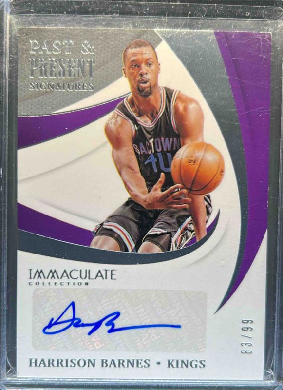 Harrison Barnes 2020 Immaculate #PPS-HBA Past & Present Signatures /49 RAW