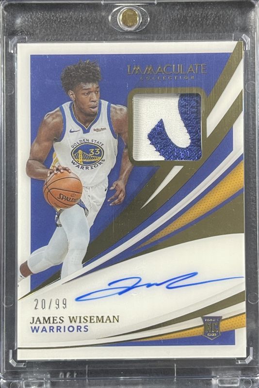 James Wiseman 2020 Immaculate #123 Base /99 Rookie RAW