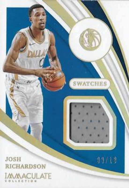 Josh Richardson 2020 Immaculate #SW-JRS Swatches - Gold /10 RAW