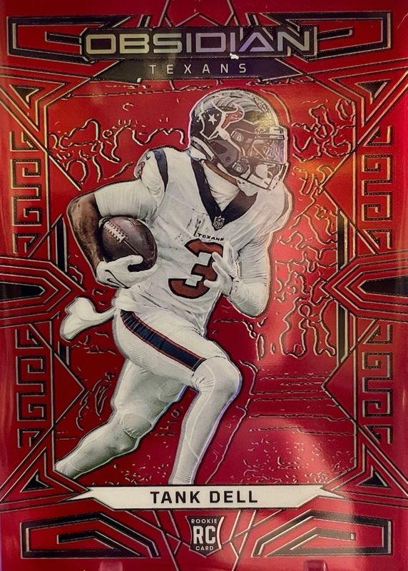 Tank Dell 2023 Obsidian #142 Electric Etch Red Flood /90 Rookie RAW
