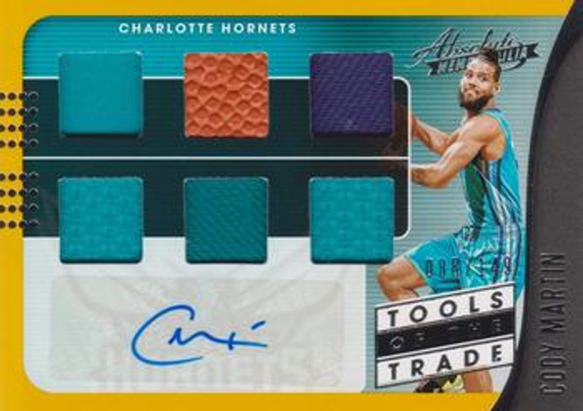 2019 Absolute Memorabilia #TT6-CMT Tools of the Trade Six Swatch Signatures Level 1 /149