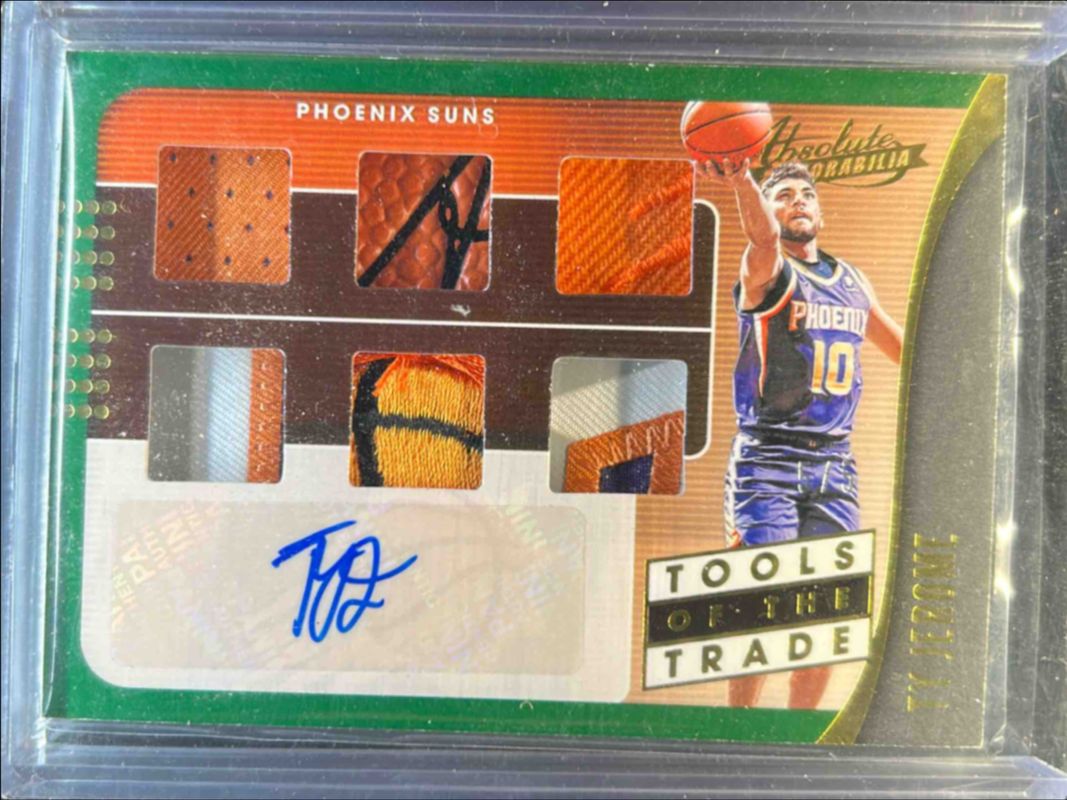 Ty Jerome 2019 Absolute Memorabilia #TT6-TJR Tools of the Trade Six Swatch Signatures Level 5 /1 Rookie RAW