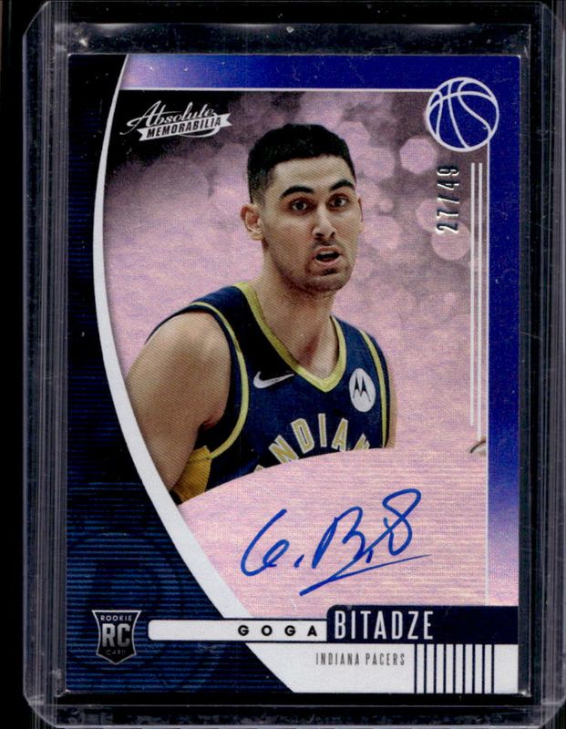 Goga Bitadze 2019 Absolute Memorabilia #RA-GGB Rookie Autographs Level 2 /49 RAW
