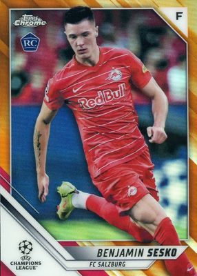2021 Topps Chrome UEFA Champions League #187 Orange Refractor /25
