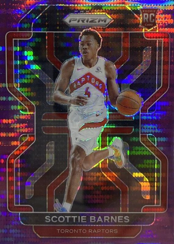 Scottie Barnes 2021 Prizm #320 Purple Pulsar /35 Rookie RAW