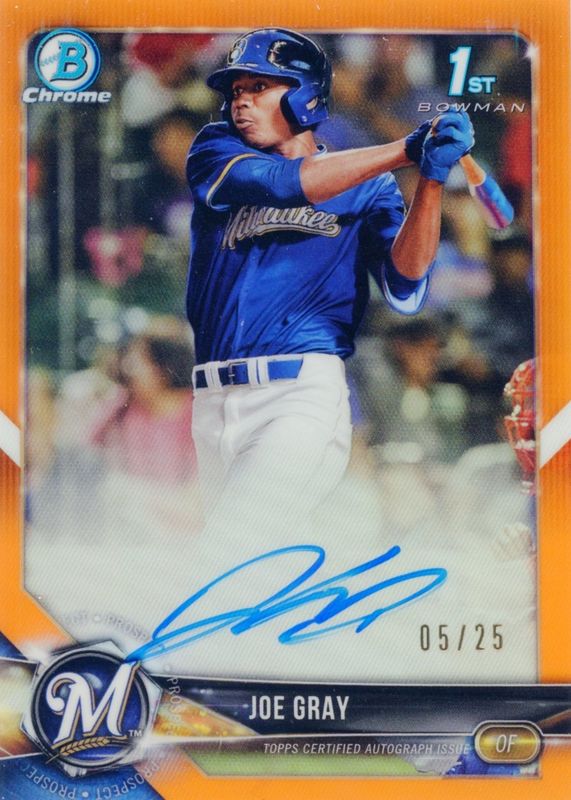 2018 Bowman Draft #CDA-JGR Chrome DP Auto - Orange Refractor /25 (1st)