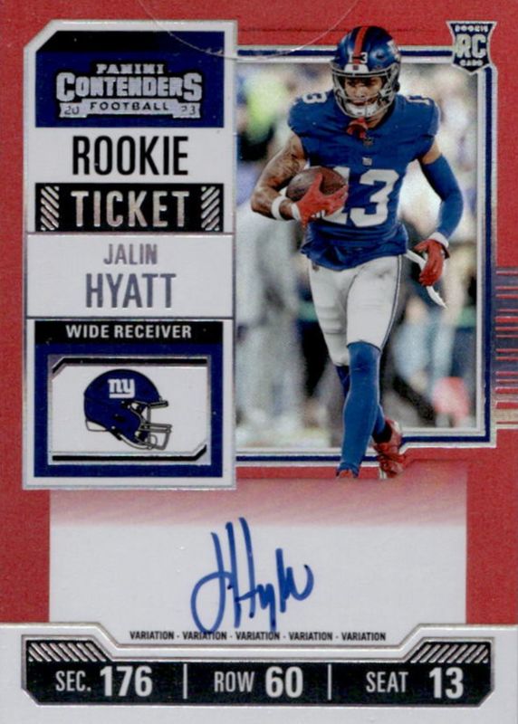 2023 Contenders #115 Rookie Ticket Auto - Red Zone Ticket