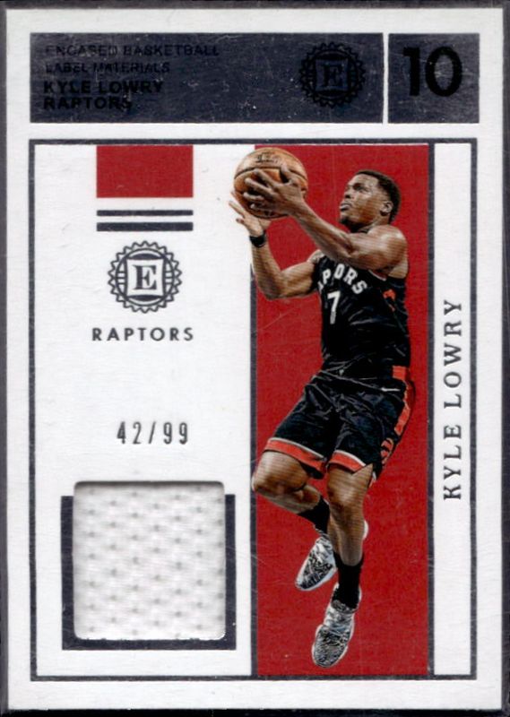 Kyle Lowry 2019 Encased #LM-KLO Label - Materials /199 RAW