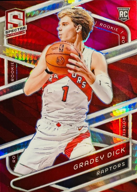 Gradey Dick 2023 Spectra #153 International Red Rookie PSA 10